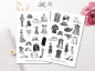 Preview: Vintage Fashion Sticker Set